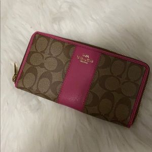coach woman signature cc long wallet
